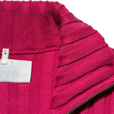 Ribbed stretch zippered sweater