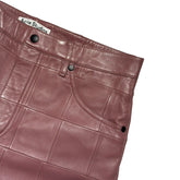 Lambskin patchwork pant