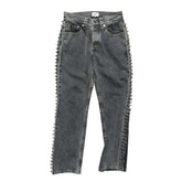 Studded spike denim