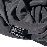 Leather and crepe maxi dress