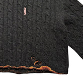 133 of 167 Burning embroidered cropped sweater