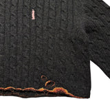 133 of 167 Burning embroidered cropped sweater