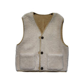 Reversible Shearling nubuck leather Tosto vest