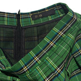 Pleated plaid miniskirt