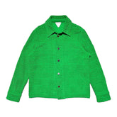 Towel textured snap button down