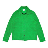 Towel textured snap button down