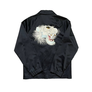 Embroidered tiger satin jacket