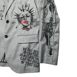 SS18 Scribble Doodle Punk blazer