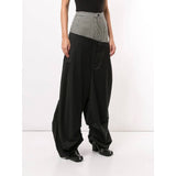 houndstooth double waist layer pant