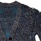 distressed double layered cardigan