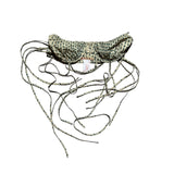 Speckled graphic strap top