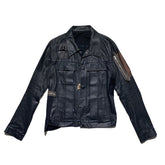 2003 “Suckerball” waxed denim cargo runway jacket