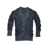 distressed double layered cardigan