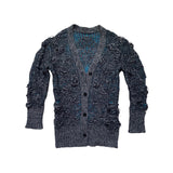 distressed double layered cardigan