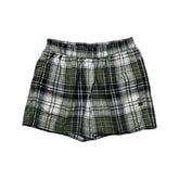 Adjustable waist Plaid logo shorts