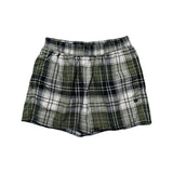 Adjustable waist Plaid logo shorts