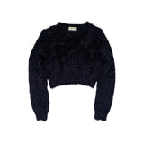 Furry stretchy cropped pullover