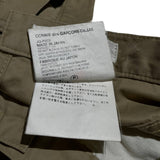 deconstructed “trench coat” bondage strap pant