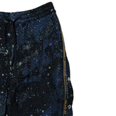 speckled snap button flared pant