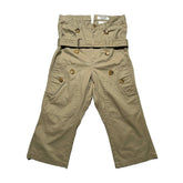 deconstructed “trench coat” bondage strap pant