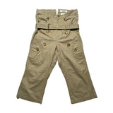 deconstructed “trench coat” bondage strap pant