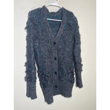 distressed double layered cardigan