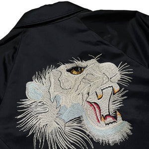 Embroidered tiger satin jacket