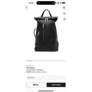 Cargo leather backpack