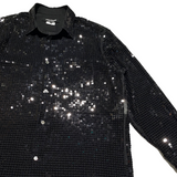 sequin button down