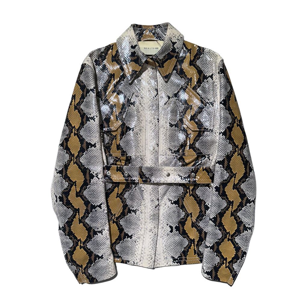 Python leather jacket