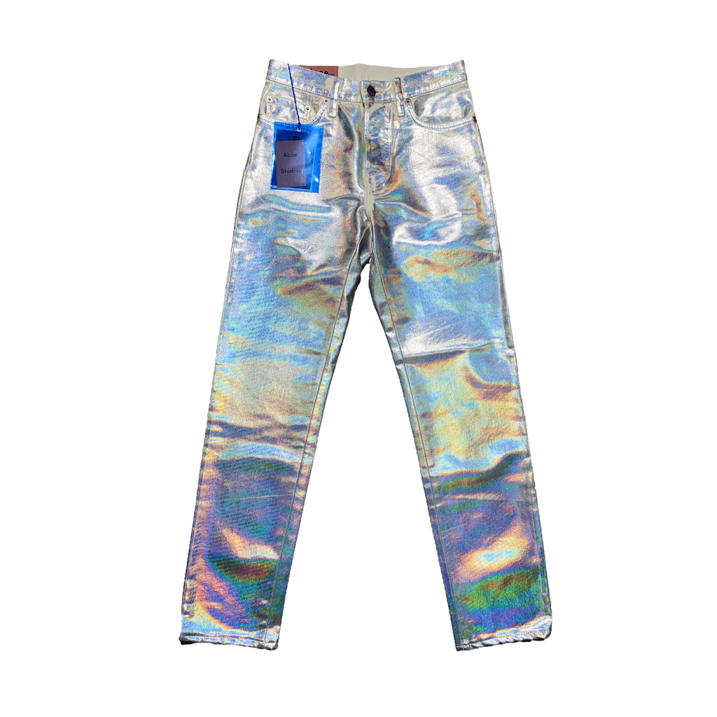 holographic “foil” jeans
