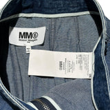 Zippered denim maxi skirt