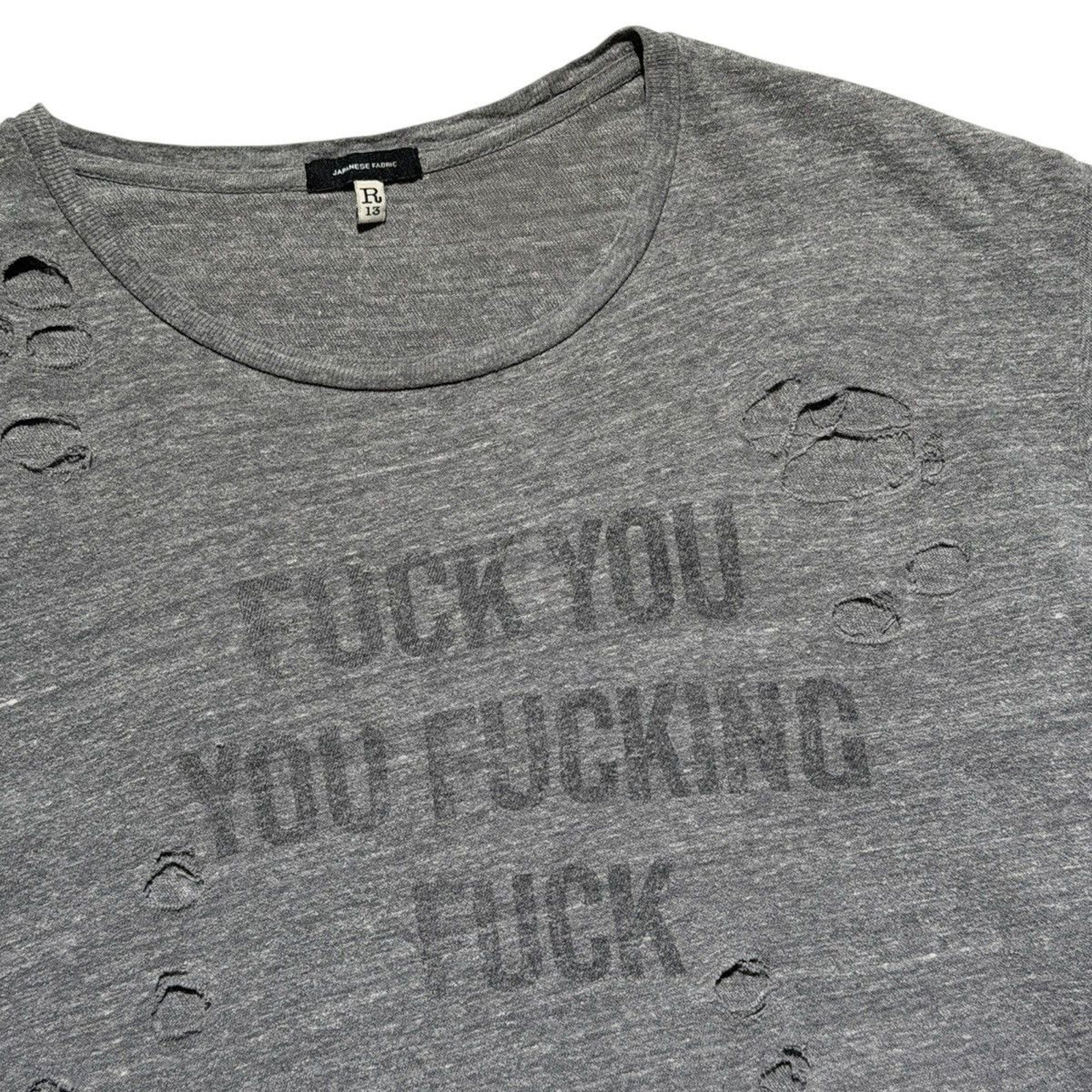 F*ck you distressed tee