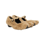 Diablo fur ballerina flat