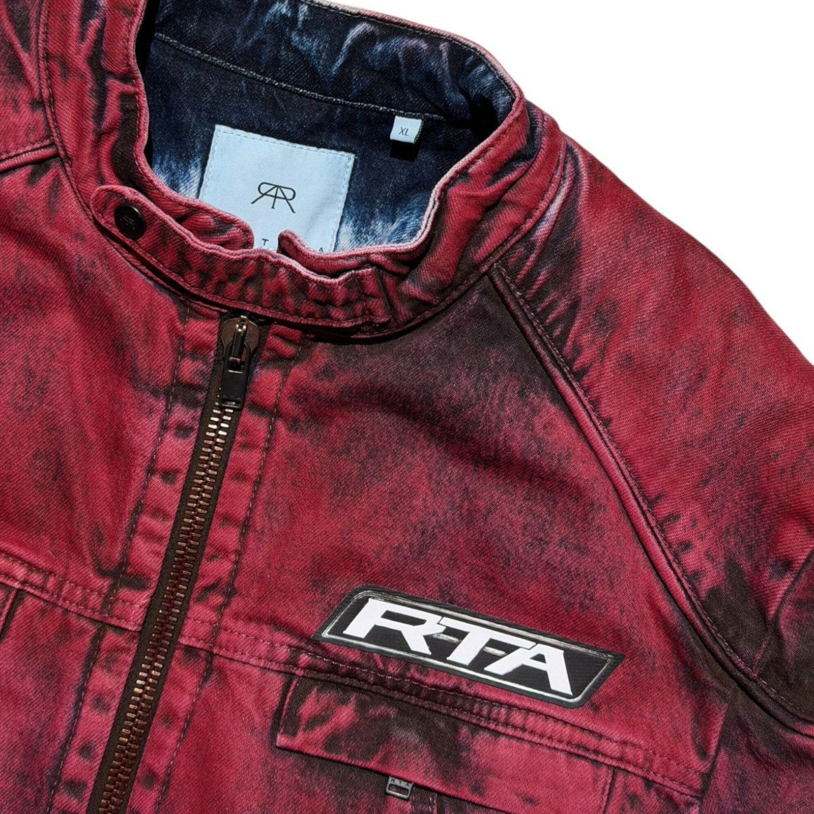Boxy fit motorcycle jacket