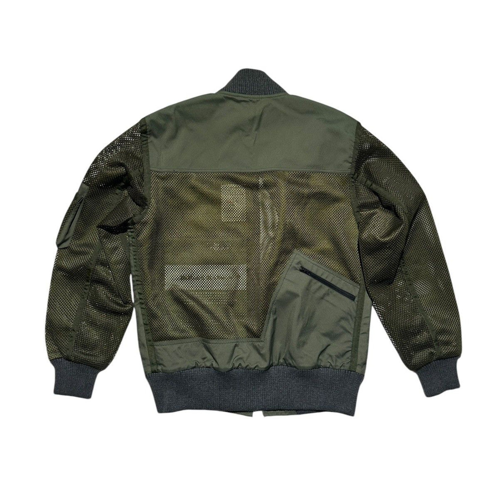 Reconstructed netted patchwork bomber