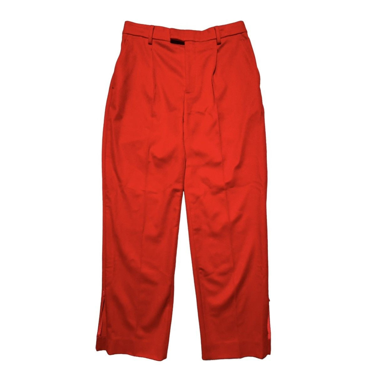 Zippered flare wool trouser