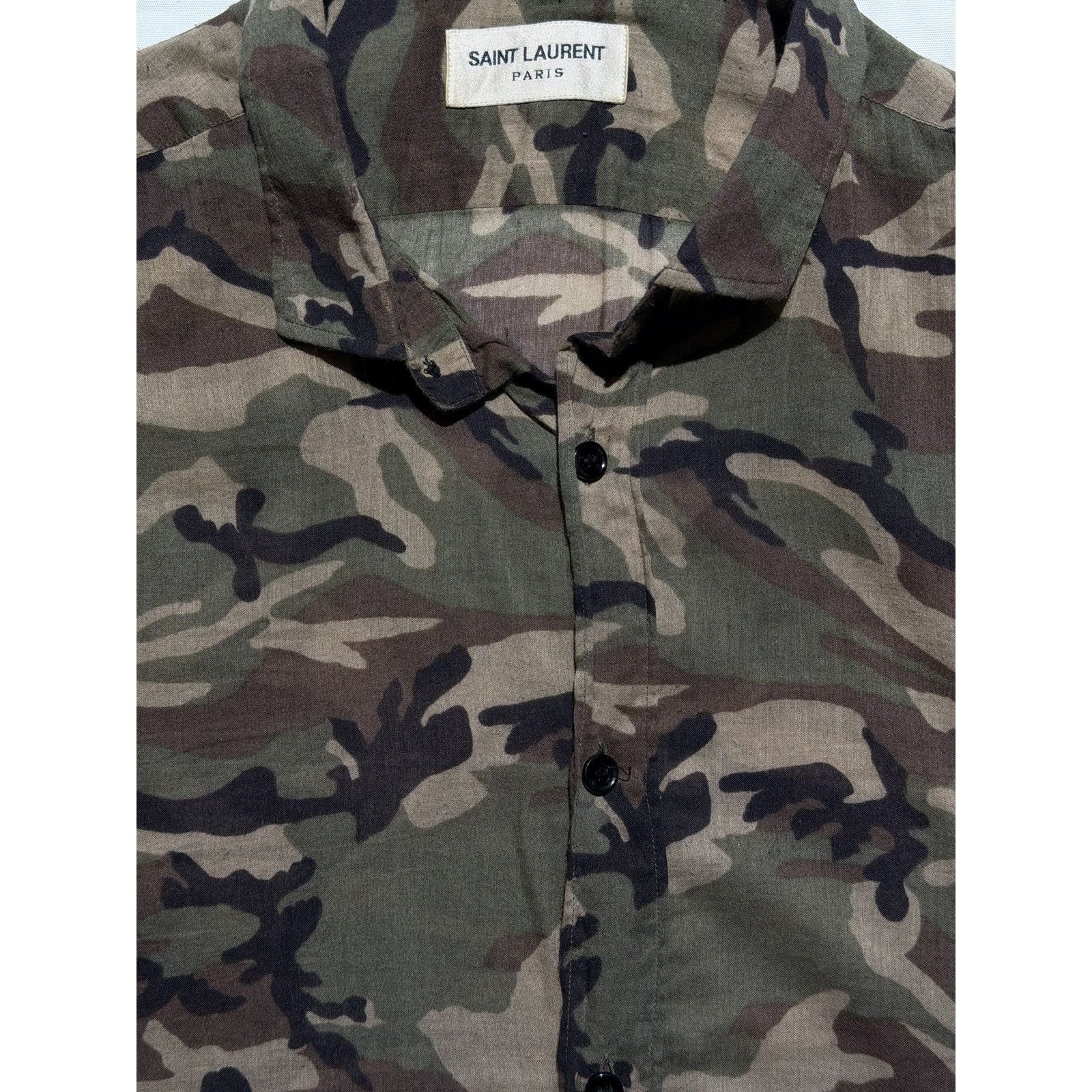 Camo cotton button down