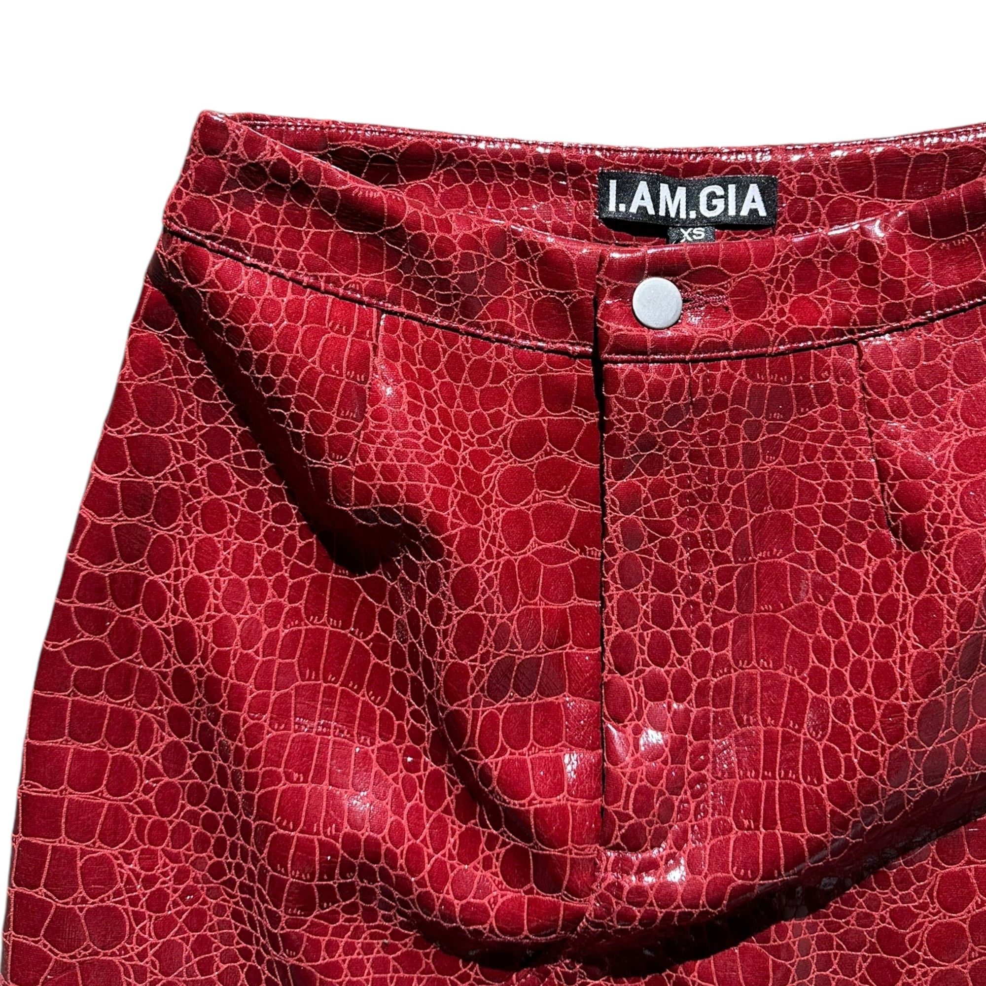 Croc skin effect miniskirt