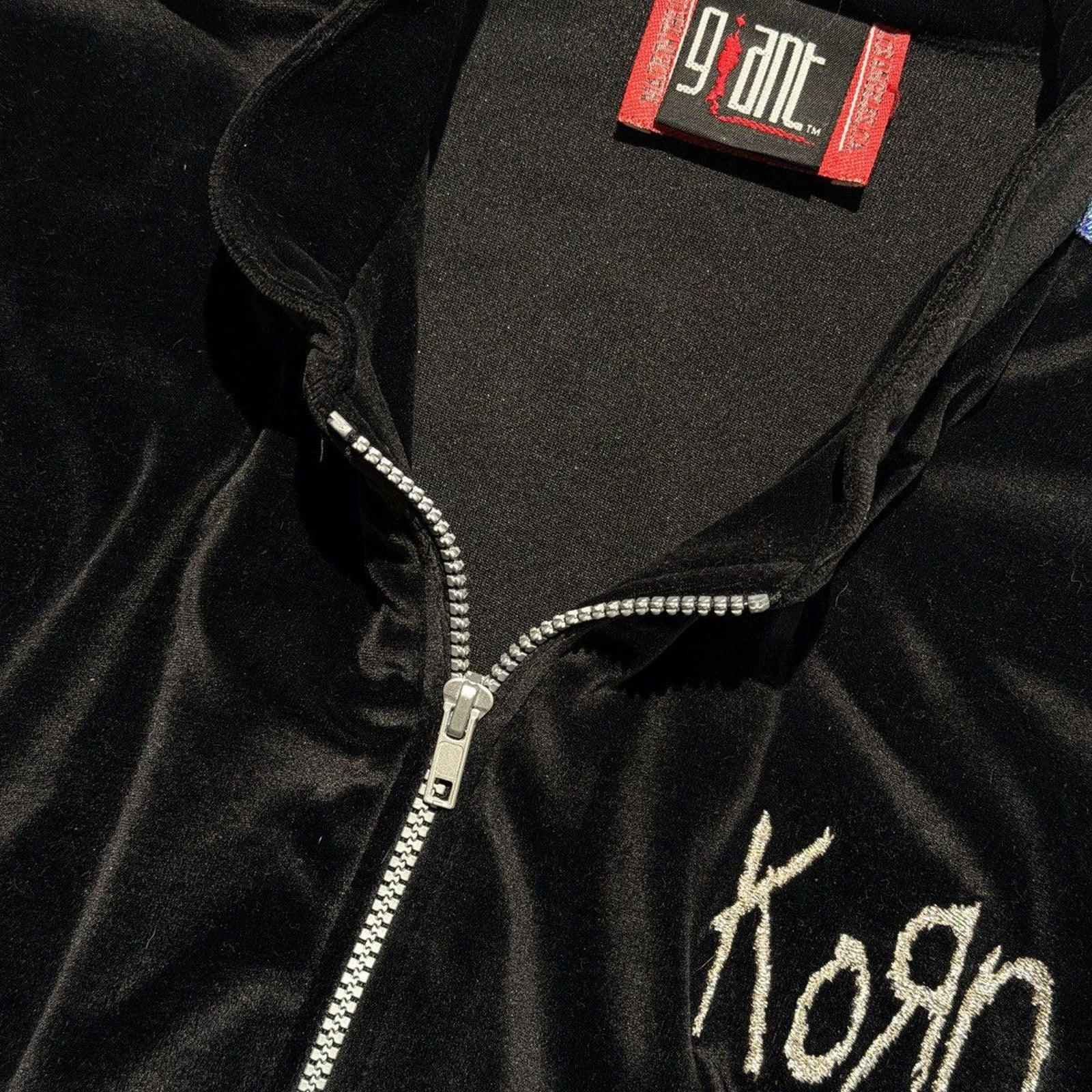 Korn sequin stripe velour jacket