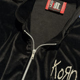 Korn sequin stripe velour jacket