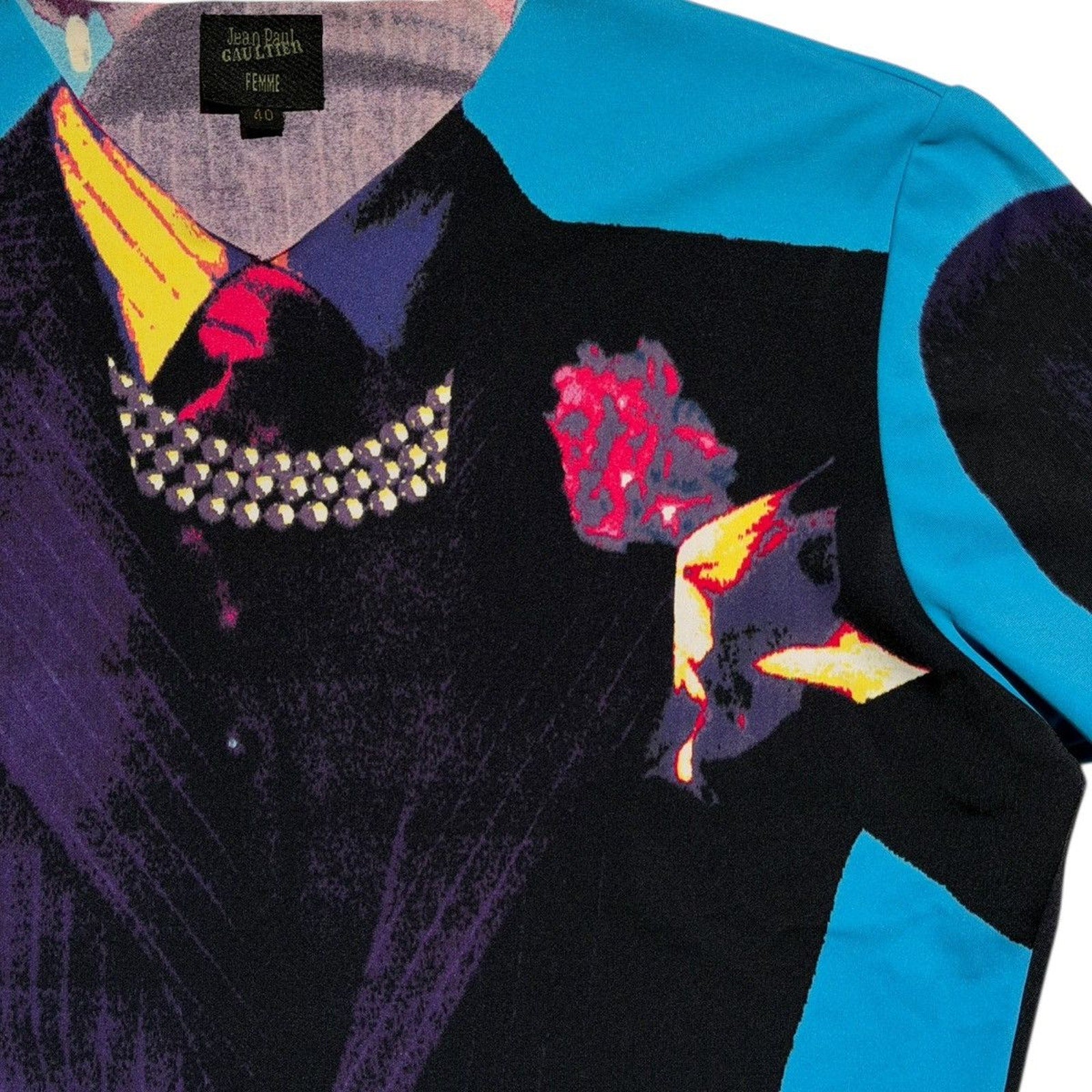 SS1997 runway trompe l’oeil suit two piece set