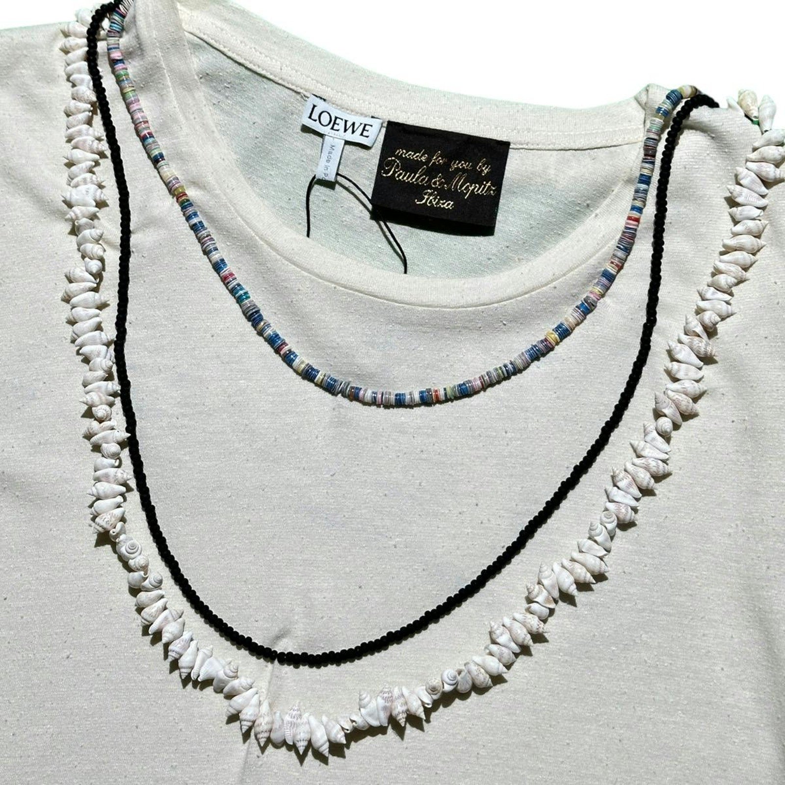 Paulas Ibiza tri necklace shirt