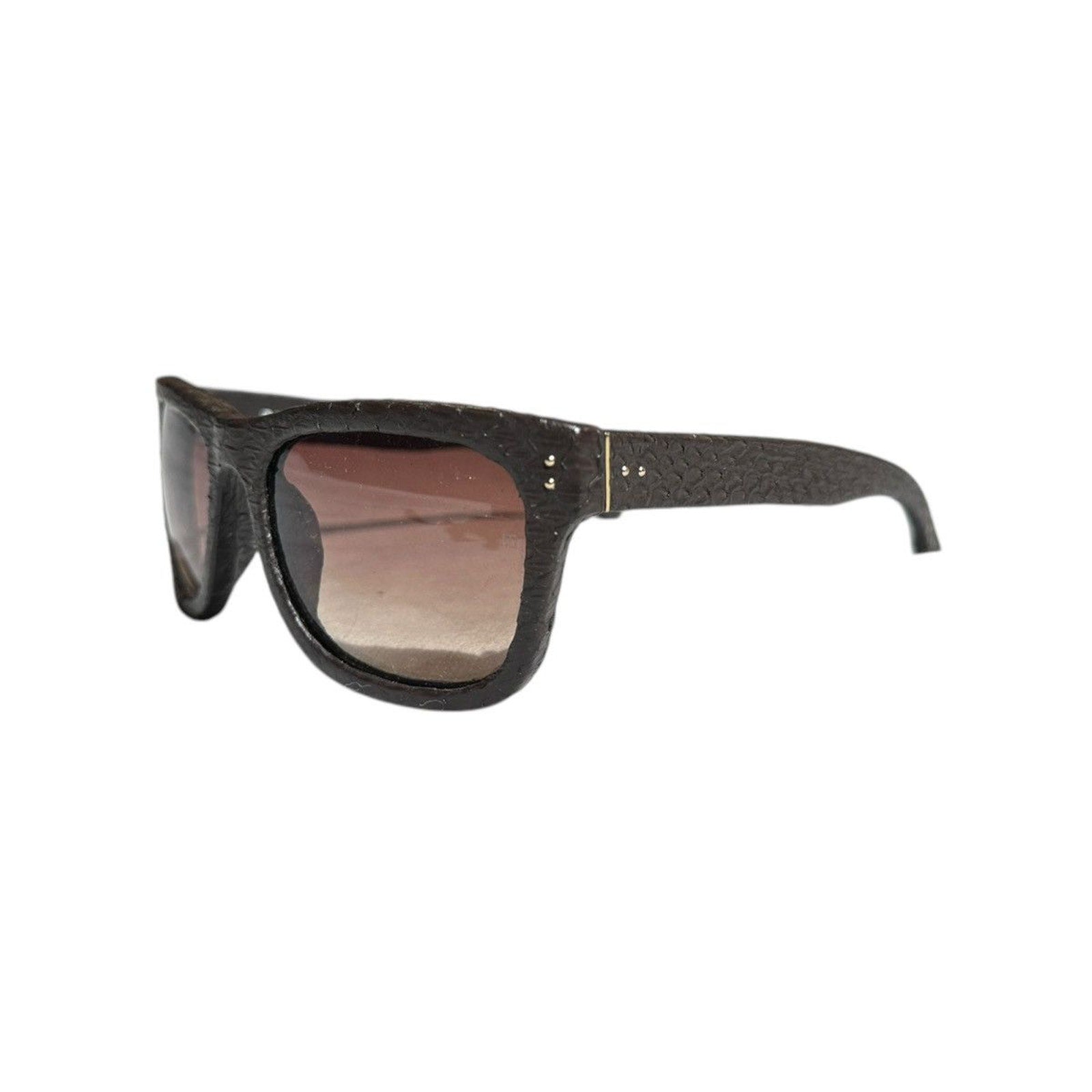 Python leather sunglasses