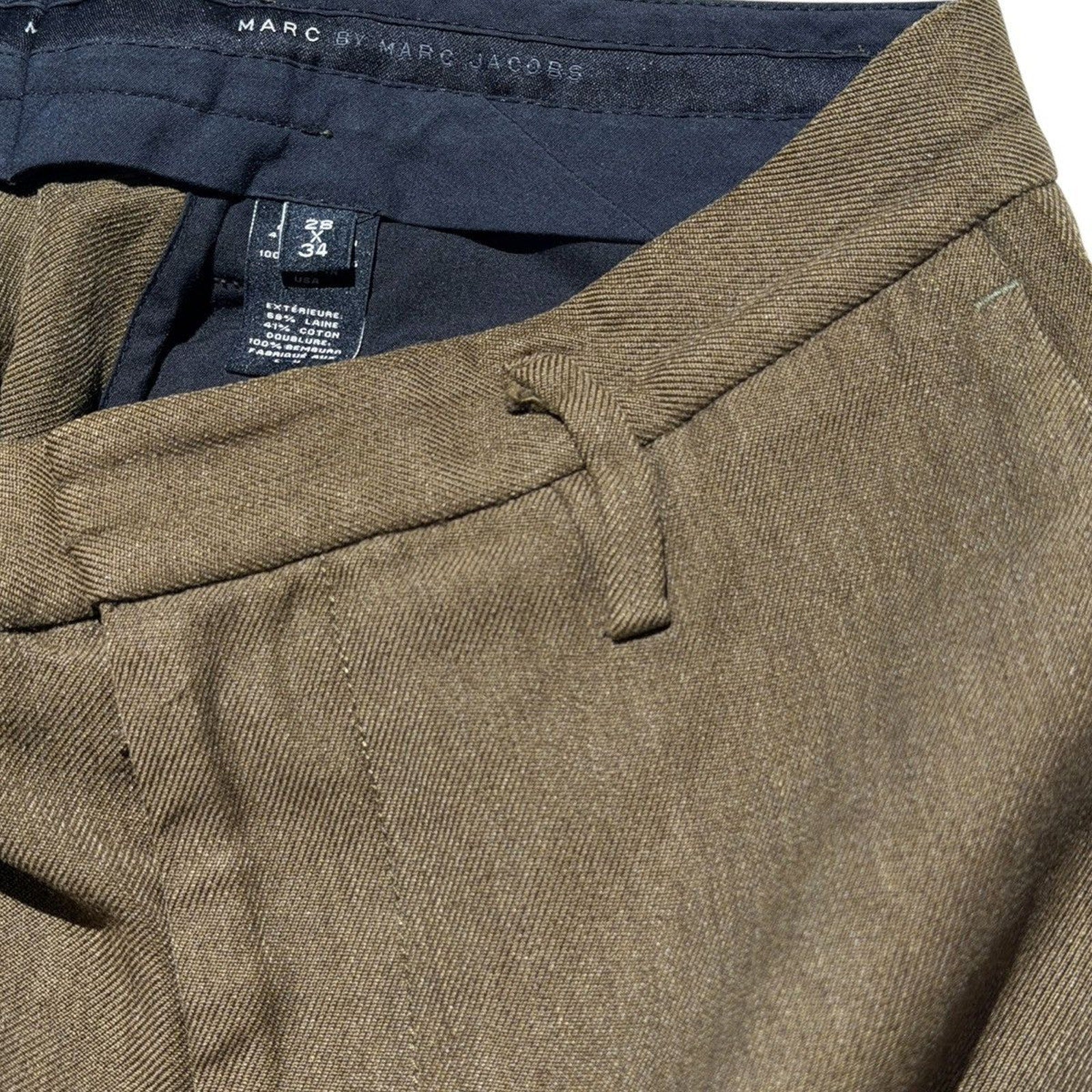 Wool military cuff pant pant