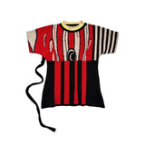 Striped knit stretch t-shirt