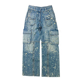 distressed baggy cargo denim