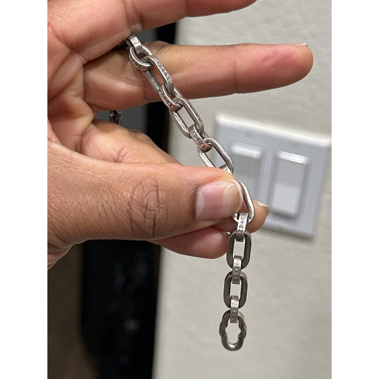 Chrome hearts paper chain bracelet