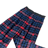 Plaid wide leg baggy trouser