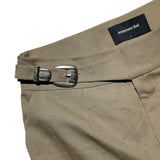 Belted Adjustable Khaki Shorts